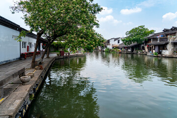 Fototapeta premium Anchang Ancient Town Scenic Area in Shaoxing, Zhejiang, China
