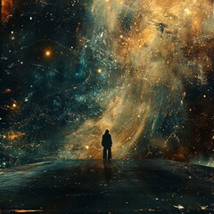 Fototapeta premium person in the night