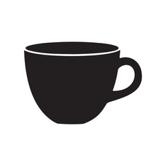 Coffee cup silhouette vector illustration