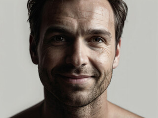 Fototapeta premium A monochrome, blurred portrait emphasizing light and texture.