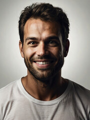 Obraz premium A monochrome, blurred portrait emphasizing light and texture.