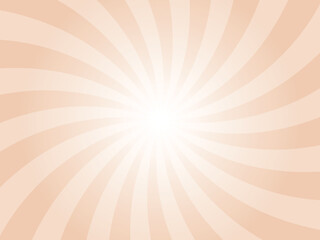 Obraz premium Sun ray vector orange background. Desert sand orange swirl radial beam sunrise or sunset light retro design illustration. Light sunburst glowing background.