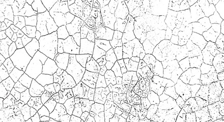 Fototapeta premium a black and white drawing of a cracked land, grunge texture of old paint wall, vintage cracked background, a cracked wall with a broken window and a broken glass, 