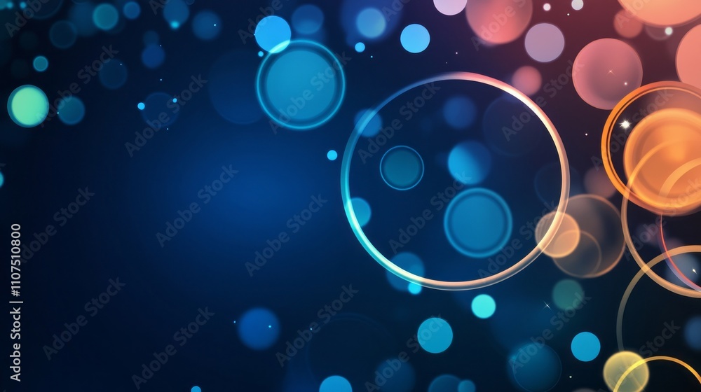 Poster futuristic technology background with abstract circular shapes and dynamic patterns, ideal for high-