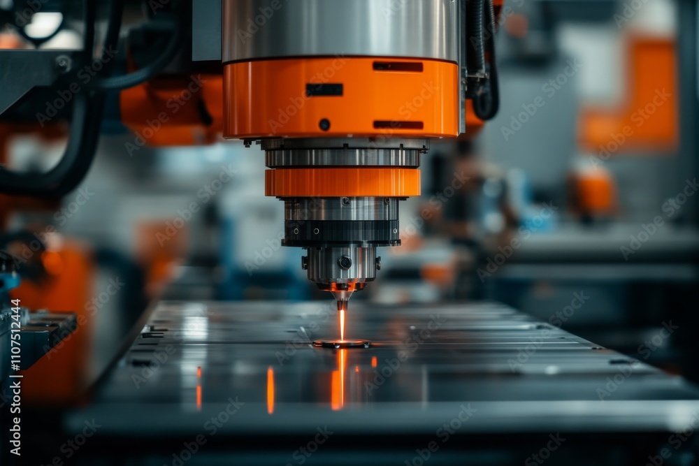 Aufkleber an advanced cnc machine executes intricate metalwork with precision and efficiency, showcasing moder