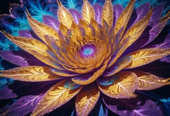 Mesmerizing Portrait of a Celestial Golden Bloom