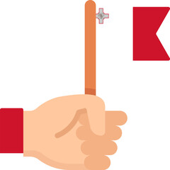 Flag In Hand Icon of Malta Flag