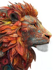 Fototapeta premium Lion statue close-up