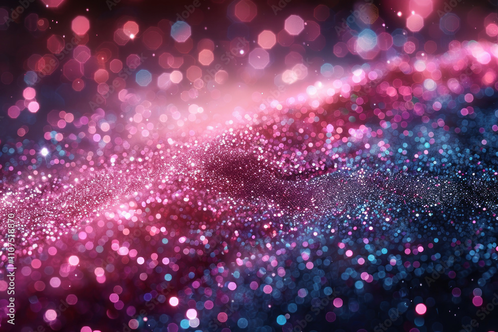 Poster an abstract scene reminiscent of a sparkling starry sky or sparkles. the background is filled with m