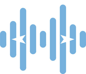 Obraz premium Micronesia flag on Audio Wave icon