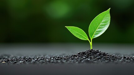 New plant growth garden soil nature photography tranquil environment close-up shot life and renewal concept