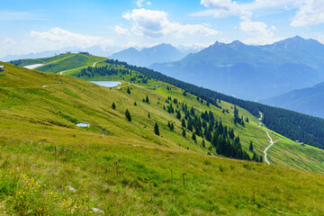 Obraz premium Mittersill in den österreichischen Alpen