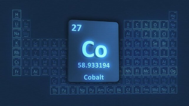 Cobalt Periodic Table 3D Video Animation