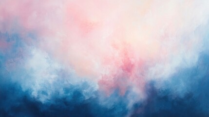 Obraz premium Soft Pastel Sky with Hues of Pink and Blue in Abstract Art Style