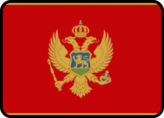 Montenegro Flag Rounded Rectangle Icon