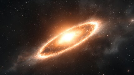Obraz premium Stunning Cosmic View of a Spiral Galaxy in Deep Space