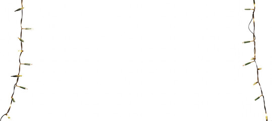 Festive String Lights Warm White Glowing Bulbs Holiday Decor Dark Background