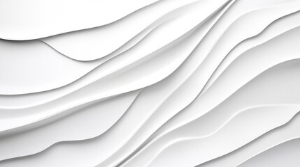 Obraz premium Fluid White Waves Creating a Soft Textured Background for Design