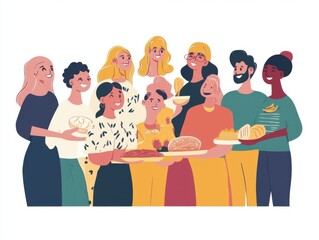 Community care and support with acts of kindness, sharing food, helping neighbors