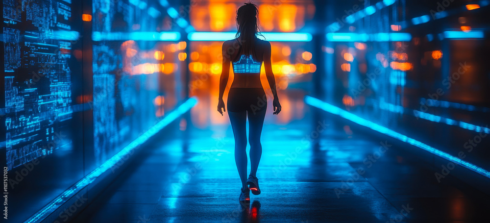 Aufkleber ai-driven fitness workouts: personalized digital exercise experience with user data