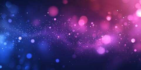 Fototapeta premium Vibrant Abstract Background with Colorful Bokeh Lights and Sparkling Particles in a Gradient of Blue, Pink, and Purple for Artistic and Creative Designs