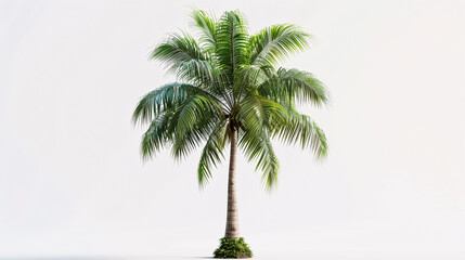 Obraz premium A hyperrealistic 4K cutout of a palm tree against a white background.