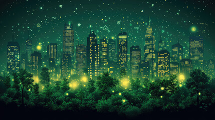 A captivating blend of doodle-style vector art inspired by technology and nature, featuring intricate hand-drawn circuits, futuristic gadgets, digital connections, and organic patterns like leaves, fl