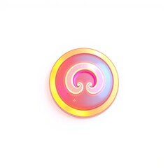 3D Holographic Right to Strike Icon Enchanted Glowing Rune for Whimsical Digital Artwork with Copy Space