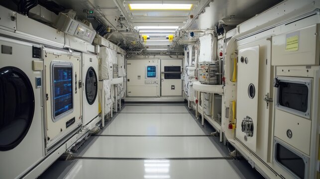 Microgravity laboratory experiments in space, studying how weightlessness affects biological processes - Powered by Adobe