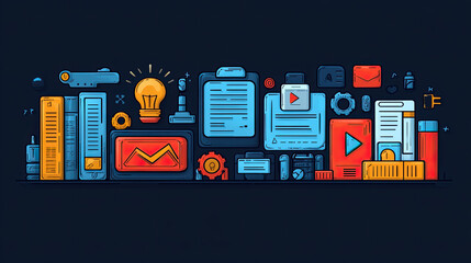 A captivating blend of doodle-style vector art inspired by technology and nature, featuring intricate hand-drawn circuits, futuristic gadgets, digital connections, and organic patterns like leaves, fl