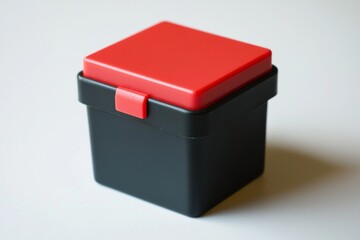 Fototapeta premium A dry charged lead-acid battery with an electrolyte pack attached to its side.