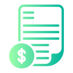 Obraz premium bill gradient icon