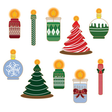 cute festive Christmas candles 