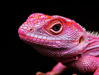 Obraz premium Lizard on black background