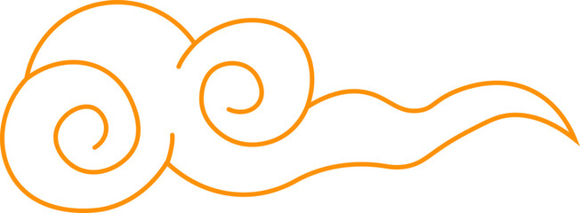 Chinese New Year Cloud Line Icon Decoration For Templet Design Elements