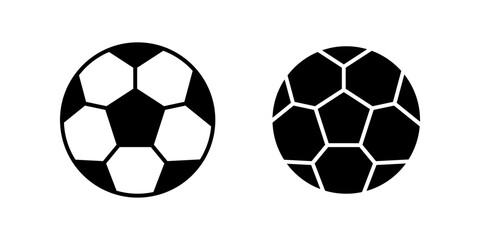 Obraz premium Soccer Ball Icon set. Symbol isolated white background. vector illustration. color editable.