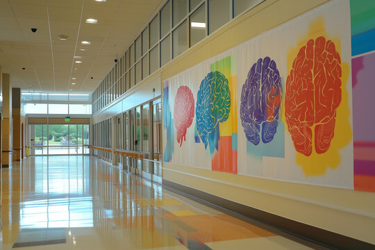 Public health campaign poster featuring an actor demonstrating speech difficulty as part of stroke awareness, bold text and vibrant graphics enhancing clarity