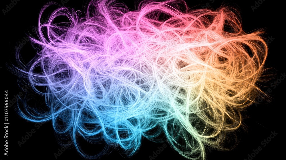 Poster dynamic colorful abstract swirls digital art visual design vibrant background aesthetic view modern 
