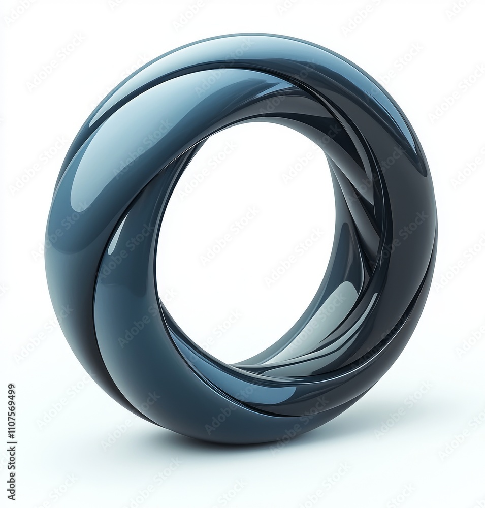 Poster 3d rendering. illustration featuring abstract geometric shapes in modern minimal black glossy object