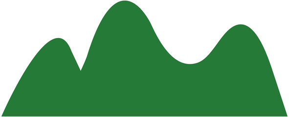 Mountains silhouettes Green vector
