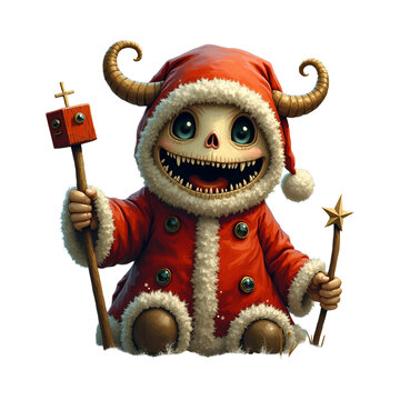 recommend clip art: Scary monster character transparent background