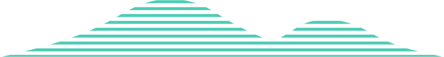Fototapeta premium Mountains line illustration shape design