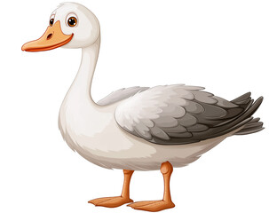 Obraz premium cartoon goose duck isolated transparent white background