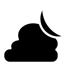 Clouds Hail Moon Glyph icon