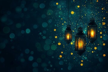 Golden glitter and bokeh lights form an abstract background for celebrations or award ceremonies.