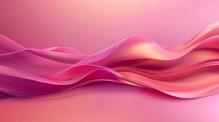 Naklejka premium Abstract Pink and Orange Flowing Waves Background