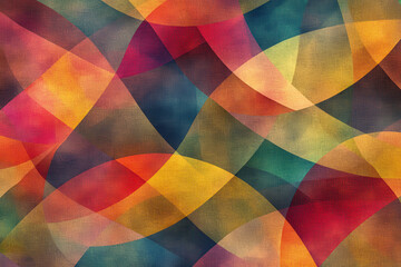 Obraz premium Colorful abstract geometric pattern with overlapping shapes