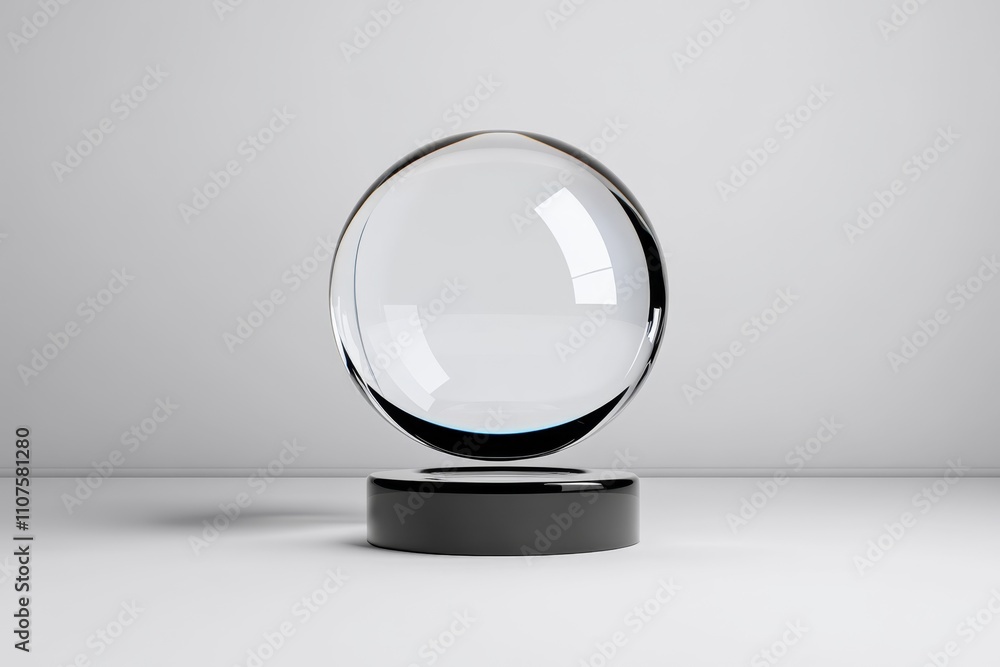 Aufkleber A minimalist design featuring a single bubble with a perfect circular shape on a plain white background