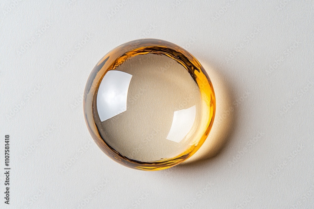 Aufkleber A minimalist design featuring a single bubble with a perfect circular shape on a plain white background