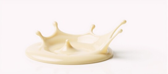 Isolated mayonnaise splash on a white background for food advertising